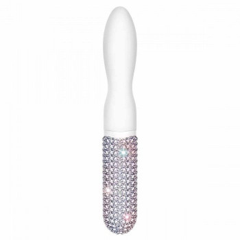 Белый вибратор с ушками The Pocket Rabbit Crystallized White