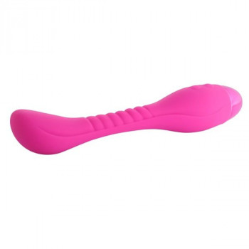 Розовый вибратор Indulgence Slender G Vibe - 21 см.