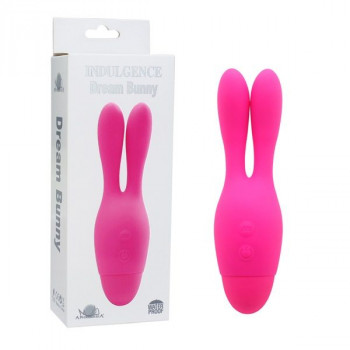 Розовый вибратор Indulgence Dream Bunny - 15 см.