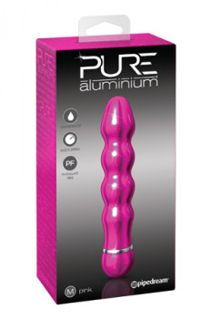 Аллюминиевый вибратор Pink Medium - 16 см.