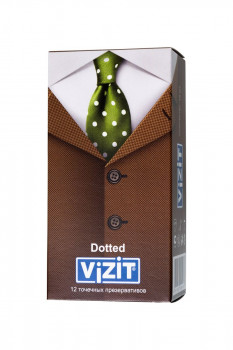 Презервативы с точечками Vizit Dotted - 12 шт.