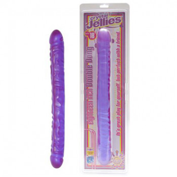 Двухсторонний фиолетовый фаллоимитатор Double Dong Purple Jellie - 46 см.