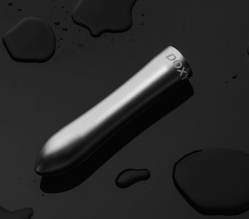 Серебристая металлическая вибропуля Doxy - 12 см.