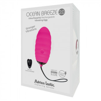 Розовое виброяйцо с пультом ДУ Ocean Breeze 2.0 + Lrs