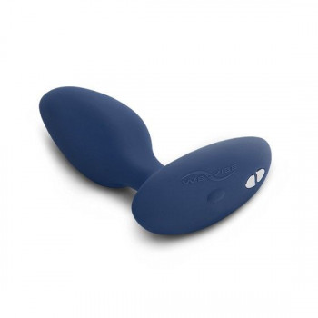 Синяя анальная пробка We-Vibe Ditto для ношения с вибрацией и пультом ДУ - 8.8 см