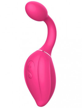 Розовый расширяющийся вибратор Gina - 19,4 см.