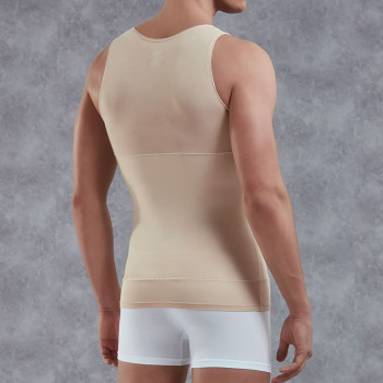 Полупрозрачная майка из хлопка, телесный