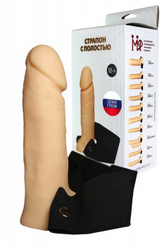 Фаллопротез №4 на резинке размера Xxl - 16,7 см.