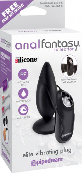 Анальная пробка с пультом управления Elite Vibrating Plug - 11 см.